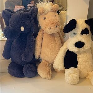 Jellycat Stuffed Animals - Black, Cream, Tan